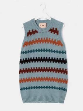 Plan C Made in Italy Designer Striped Sweater